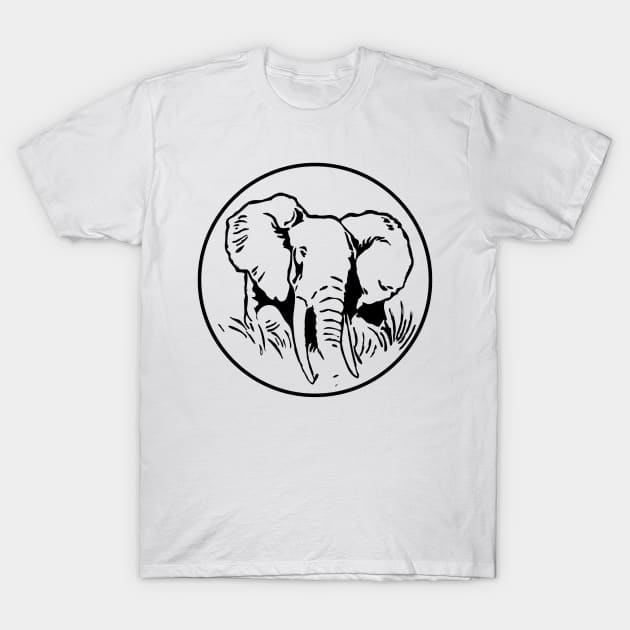 Elephant Stamp T-Shirt by Uncle Chris Designs